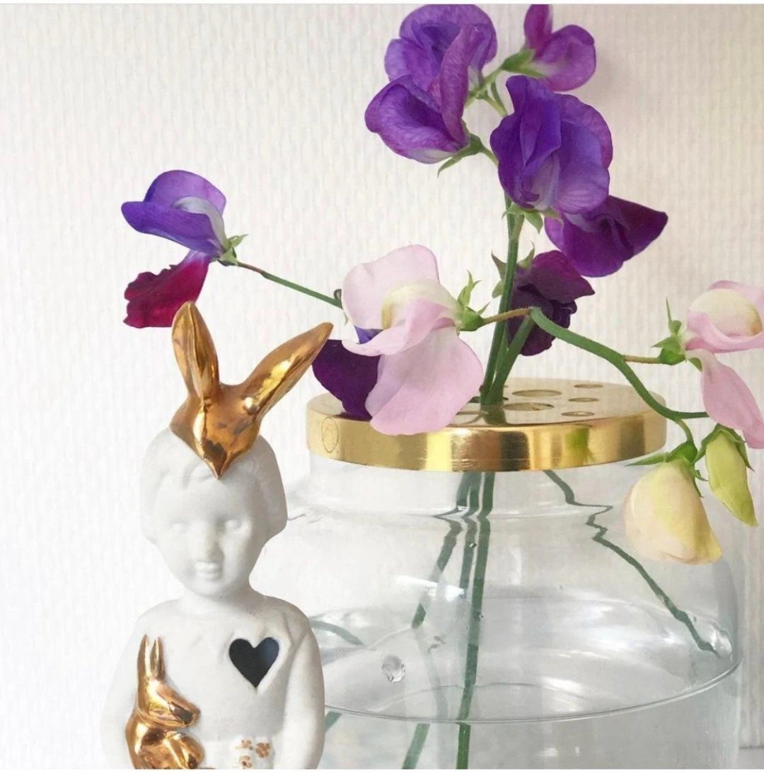 Bunny met gouden oortjes wit Lammers en Lammers