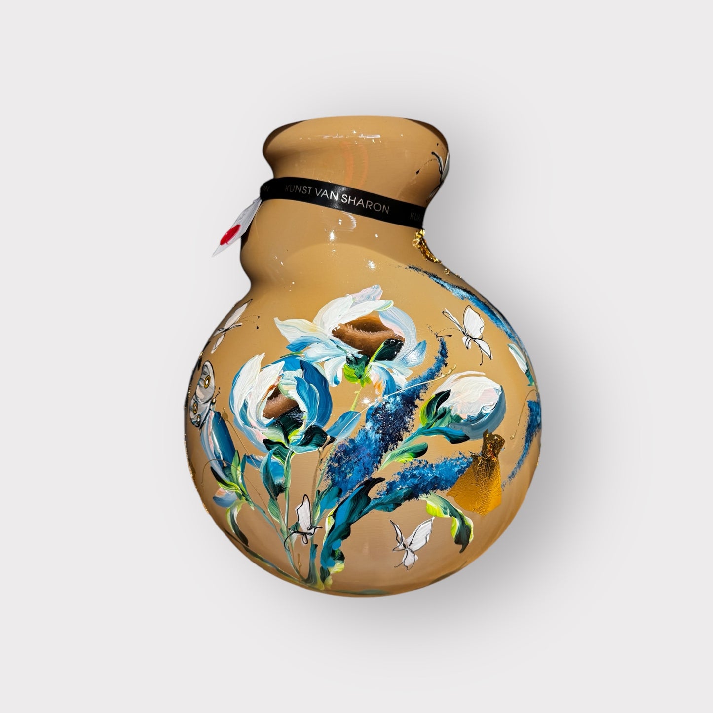 Vaas Kunst van Sharon Beige / Bloemen