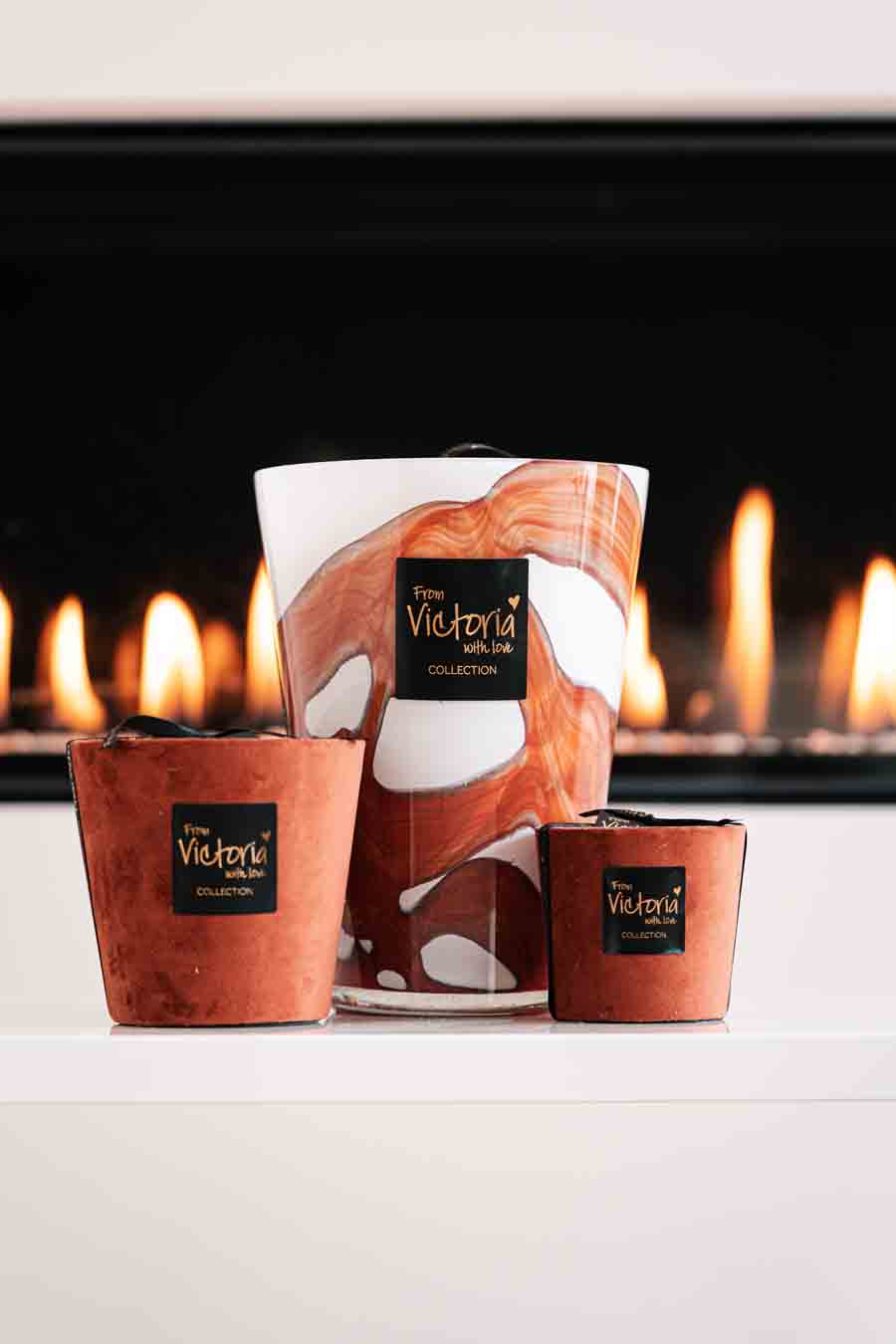 Geurkaars Victoria with Love " Wave " Small