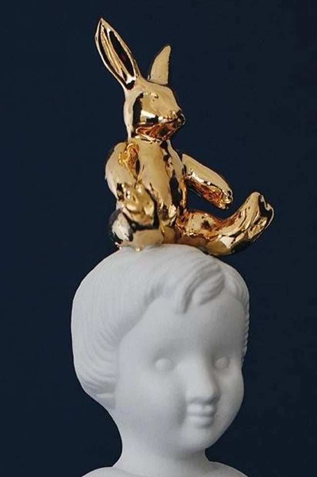 Pupke Big Rabbit wit met goud Lammers en Lammers