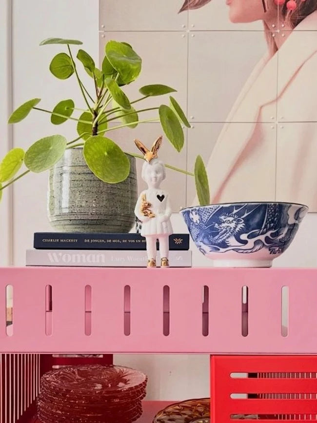 Bunny met gouden oortjes wit Lammers en Lammers