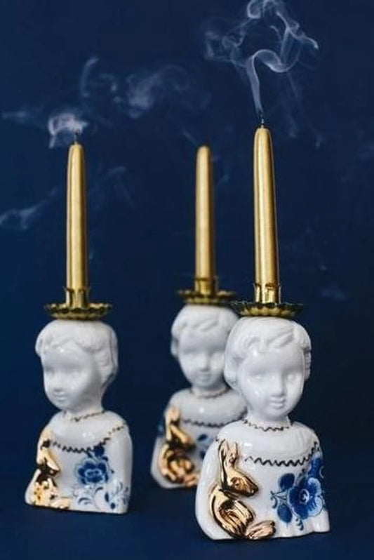 Half Kaars Pupke Delftsblauw Lammers en Lammers