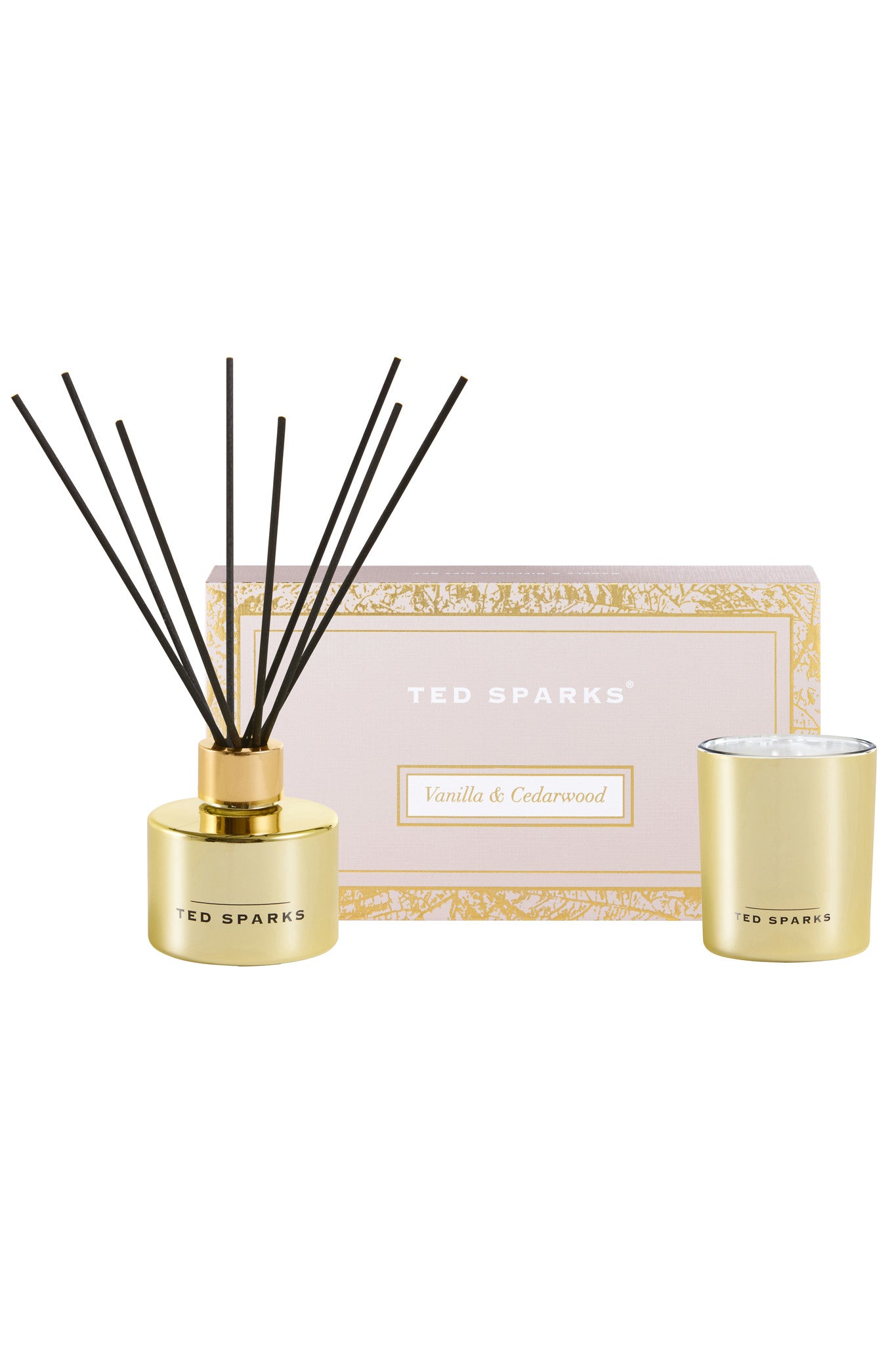 Ted Sparks Candle & Diffuser gift set Vanilla & Cedarwood