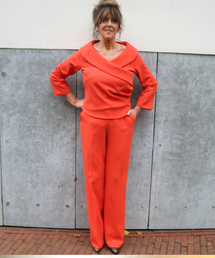 outfit oranje/rode top met broek