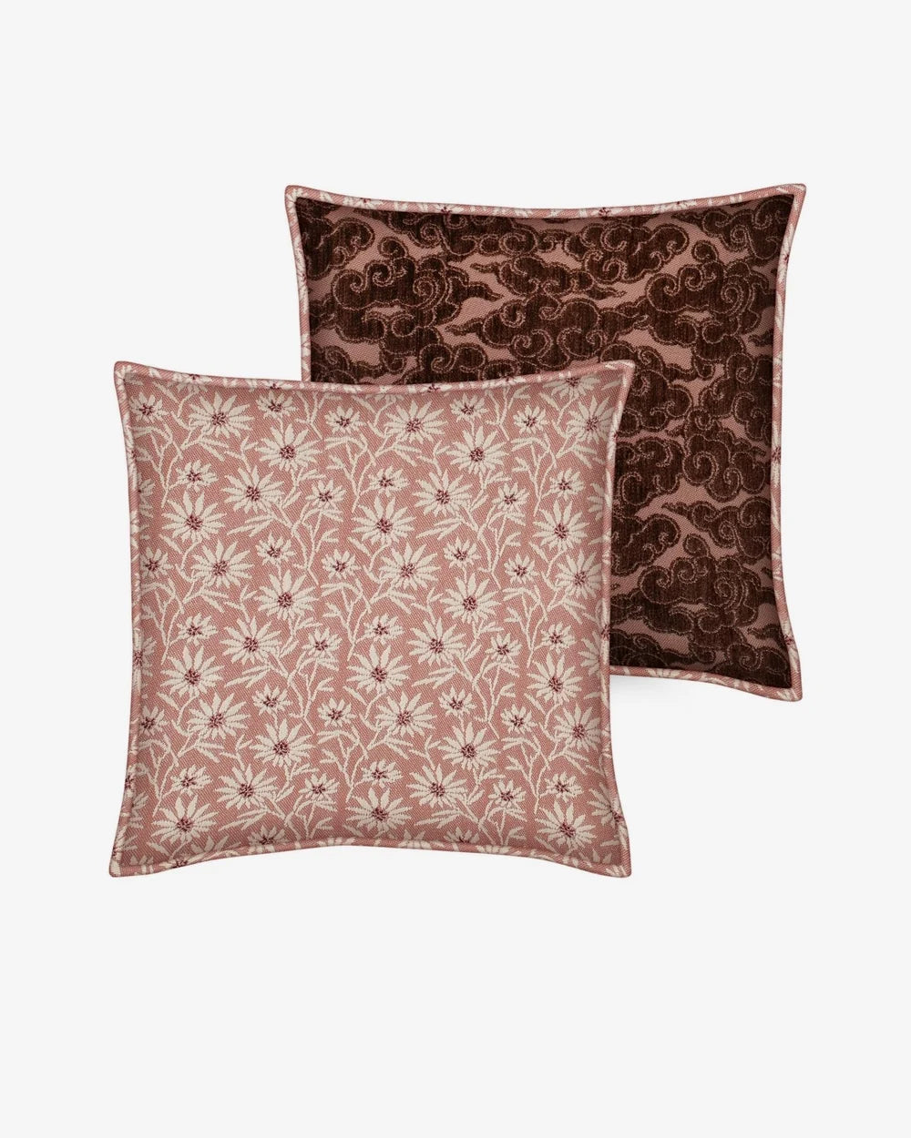 Sierkussen  Mako Roze & Ecru x Yin Chocolade & Roze